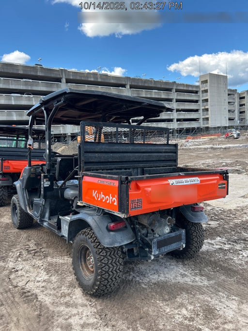 Kubota RTV-X1140W-H Kubota RTVX1140WH 4wd Utility Cart, LED Strobe, Windshield Tempered Glass, Plastic Canopy, Wire Harness Kit, Backup Alarm