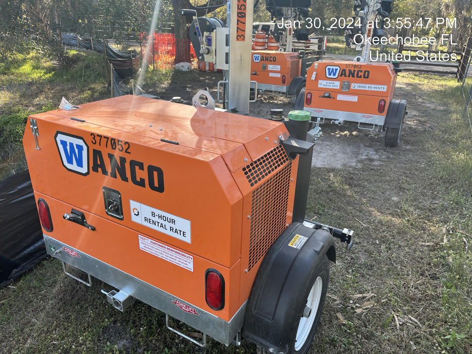 2023 Wanco WLTT-4MM4K Diesel, Deep Sea Controller, Shore Power Plug, Auto Start, (4) 350W LED Floodlights, 4kW Generator, 60 Gal Fuel Tank, 2" Ball, T3