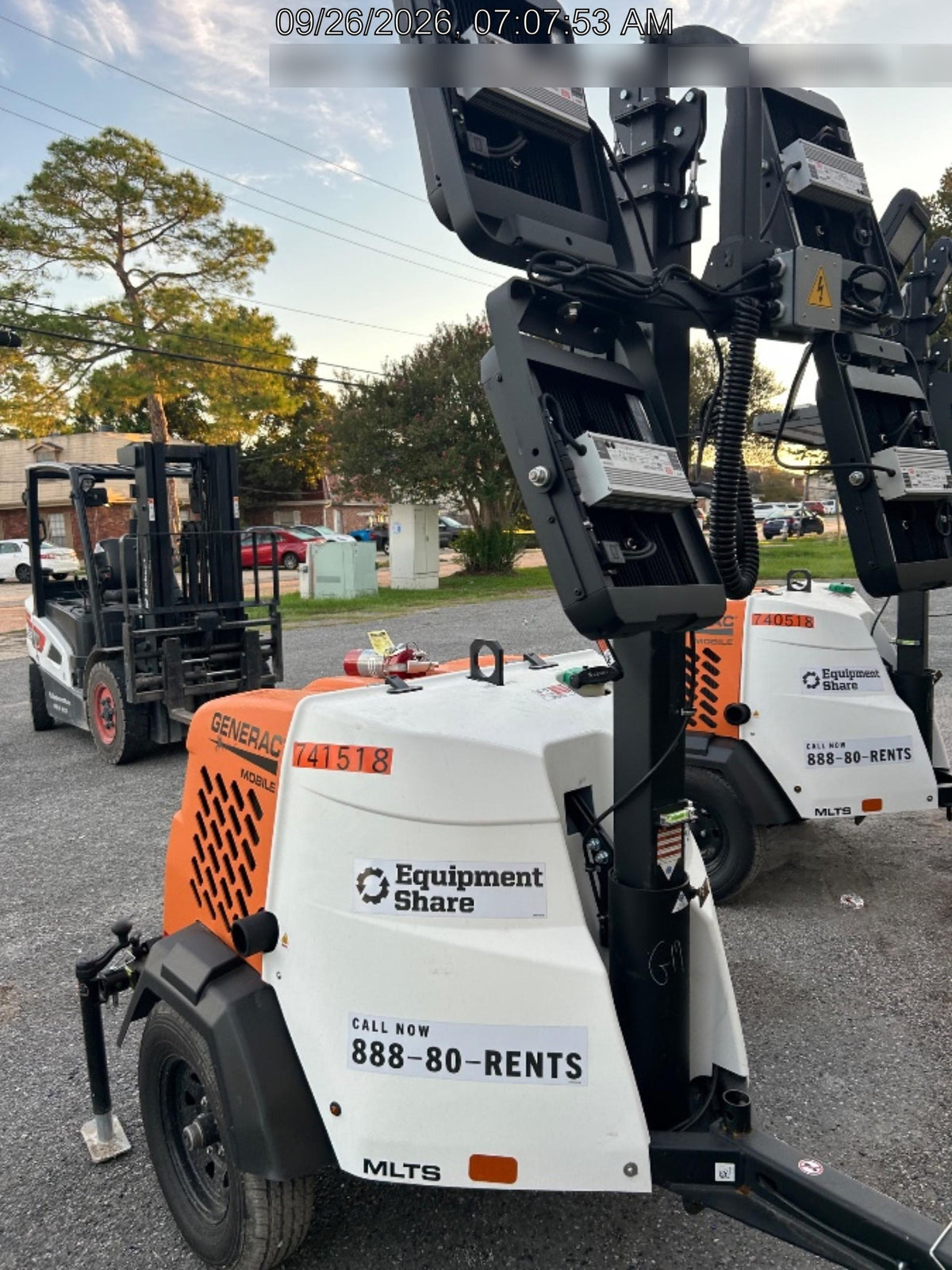 2023 Generac MLT2 Diesel, Flex Switch 120V Input, Powerzone Controller, 
(4) 320W LED Lights, 4kW Generator, 39.9 Gal Fuel Tank, 2" Ball, T3