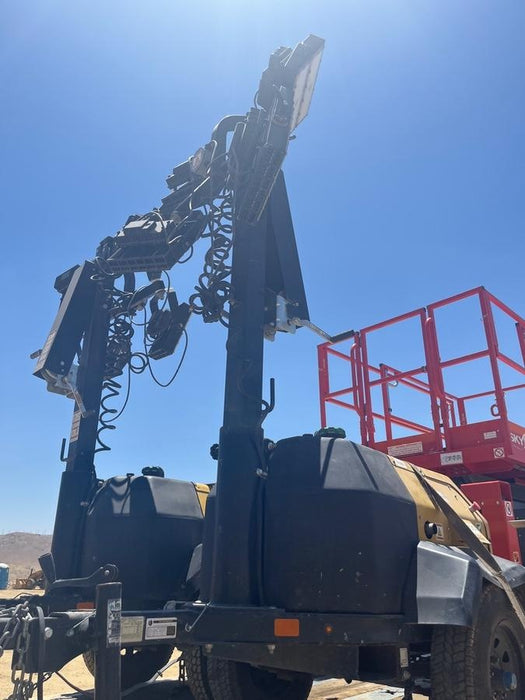 Allmand NLV3GR (4) LED Light Fixture 350W, 23' Vertical Mast, 3kW Prime, Towable, Deep Sea L401, Leveling Jacks, Yanmar T4F 5.8hp