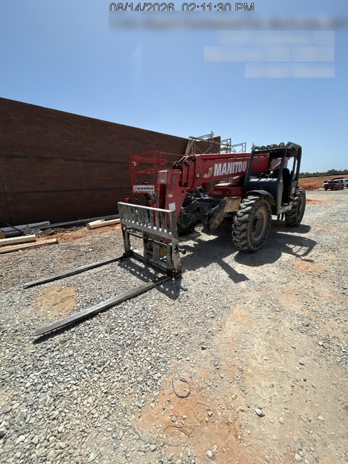 2018 Manitou MTA10055 MTA10055 - Canopy, Worklights, Beacon, 66" Carriage, 60" Forks, Solid Tires, Aux Hydraulics