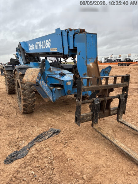 2018 Genie GTH-1056 Genie GTH-1056 w/ROPS, Work Lights, Solid Tires, RH Cab Mesh, Beacon, 60" Carriage and Forks