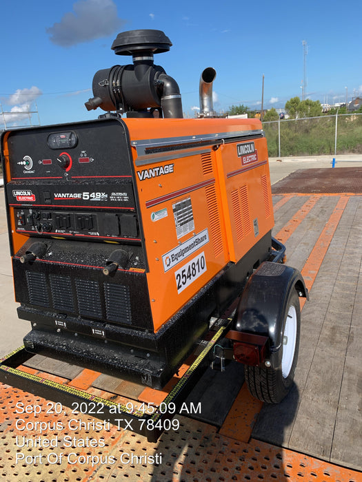 2022 Lincoln Electric Vantage 549X Crosslink Technology, Trailer Mounted