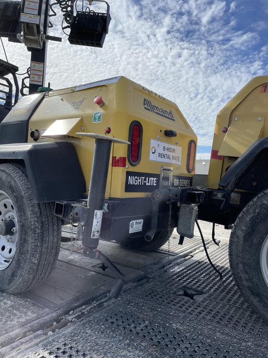 2022 Allmand NLV3GR (4) LED Light Fixture 350W, 23' Vertical Mast, 3kW Prime, Towable, Deep Sea L401, Leveling Jacks, Yanmar T4F 5.8hp