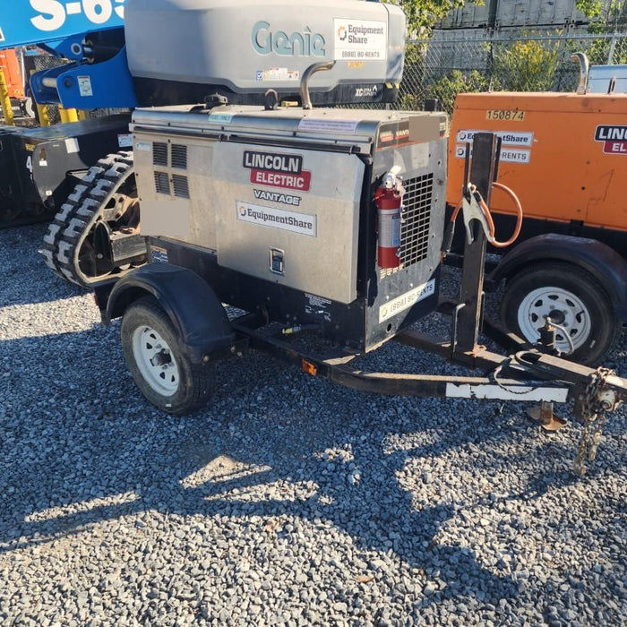 2019 Lincoln Electric Vantage 322 Welder Ready-Pak 3, Two wheel trailer, Fender and Light kit, Cable Rack