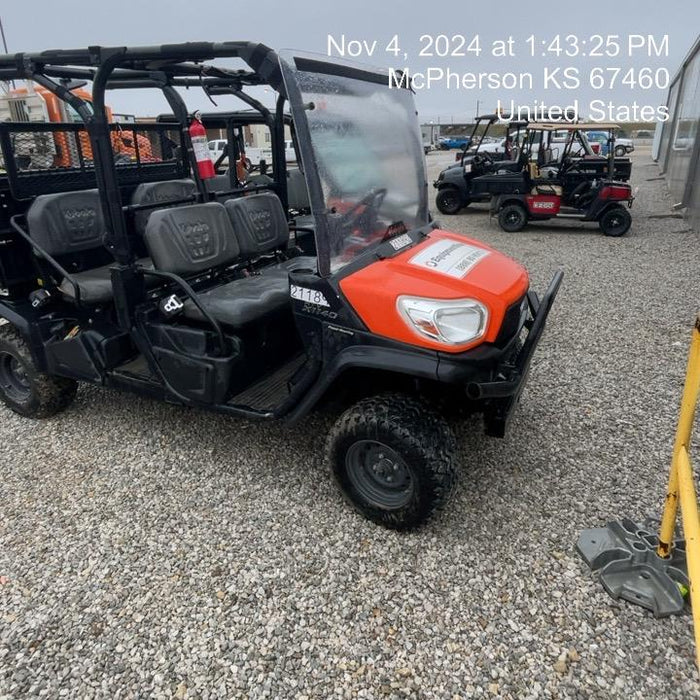 2022 Kubota RTV-X1140W-H Plastic Canopy, Windshield Acrylic Clear, LED Strobe Light, Wire Harness Kit, Back up Alarm