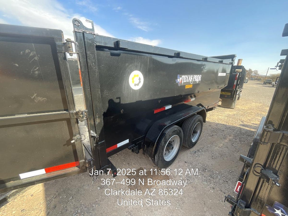 2025 TEXAS PRIDE TRAILERS 14'L x 7'W 5 Cu Yd Trunnion Hydraulic Dump