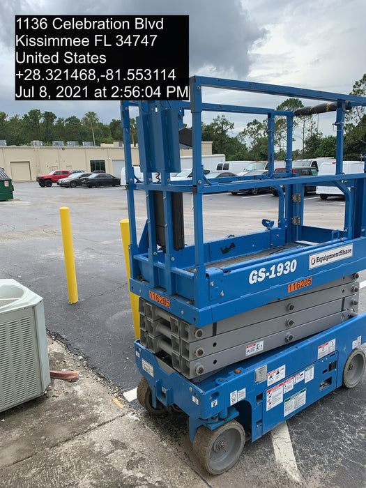 2020 Genie GS-1930 Solid Non Marking Tires, Beacon, Folding rails with half height swing gate