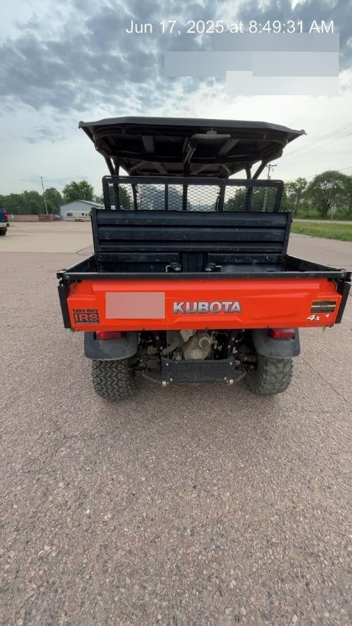 2019 Kubota RTV-X1140 4wd Utility Cart, LED Strobe, Windshield Tempered Glass, Pastic Canopy, Wire Harness Kit, Backup Alarm