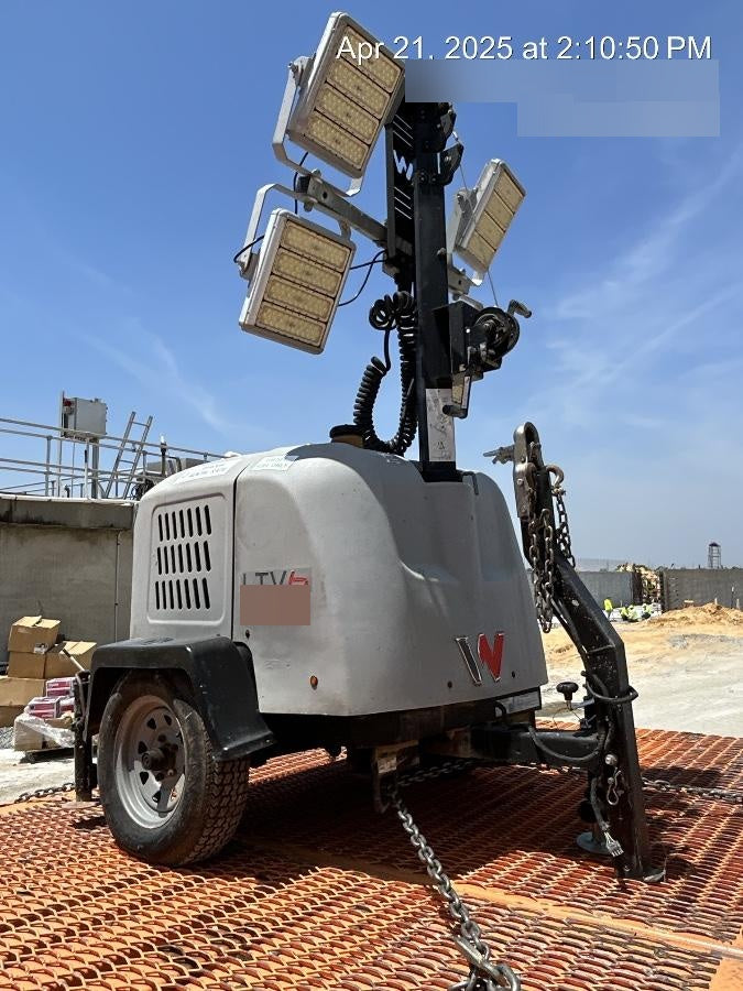 2019 Wacker Neuson LTV6L-MH Wacker Neuson LTV6L Mobile Light Tower w/Fuel Level Sensor Installed