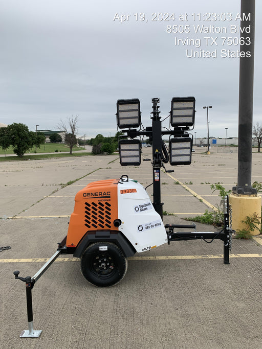 2024 Generac MLT2 Diesel, Flex Switch 120V Input, Powerzone Controller, 
(4) 320W LED Lights, 4kW Generator, 39.9 Gal Fuel Tank, 2" Ball, T3