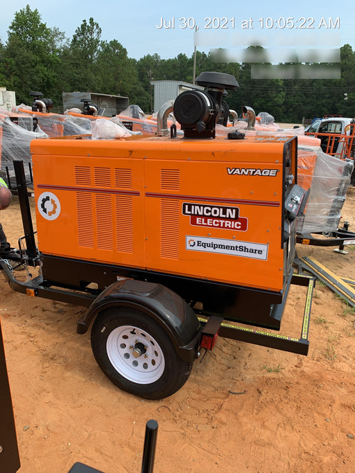 2021 Lincoln Electric Vantage 549X Ready Pak 3, ORANGE (includes trailer, cable rack, fender light kit)