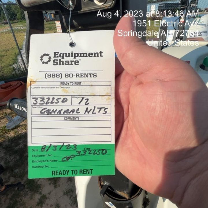 2023 Generac MLT2 Diesel, Flex Switch 120V Input, Powerzone Controller, (4) 320W LED Lights, 4kW Generator, 39.9 Gal Fuel Tank, 2" Ball, T3