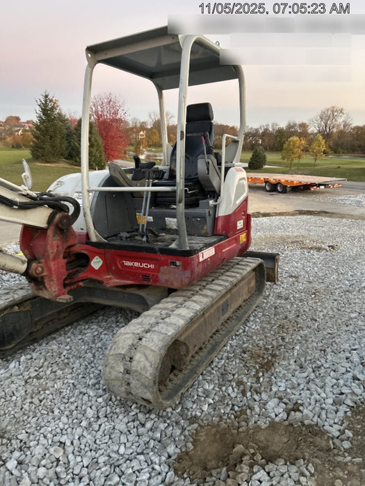 2019 Takeuchi TB260 Takeuchi TB260 Canopy w/Rubber Tracks, Auxiliary Hydraulics, Standard Blade, Manual QC