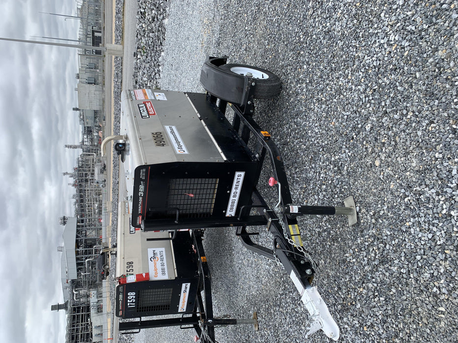 2019 Lincoln Electric Vantage 322 Ready-Pak 3, Two Wheel Trailer, Fender and Light Kit, Cable Rack