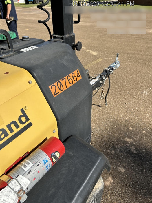 2022 Allmand NLV3GR (4) LED Light Fixture 350W, 23' Vertical Mast, 3kW Prime, Towable, Deep Sea L401, Leveling Jacks, Yanmar T4F 5.8hp