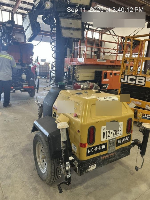 2022 Allmand NLV3GR (4) LED Light Fixture 350W, 23' Vertical Mast, 3kW Prime, Towable, ES Decals, T3