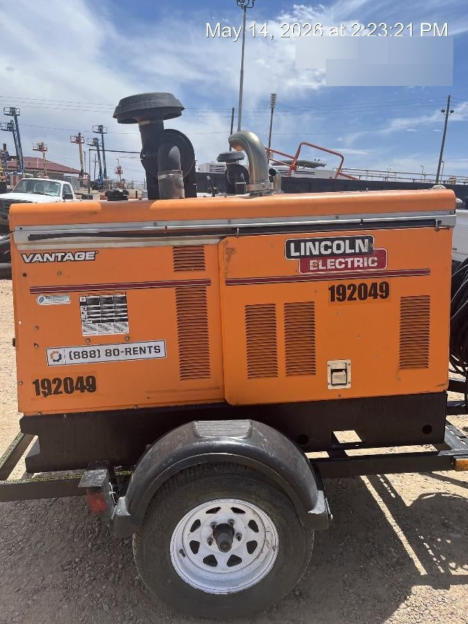 2021 Lincoln Electric Vantage 549X Ready Pak 3, ORANGE (includes trailer, cable rack, fender light kit)