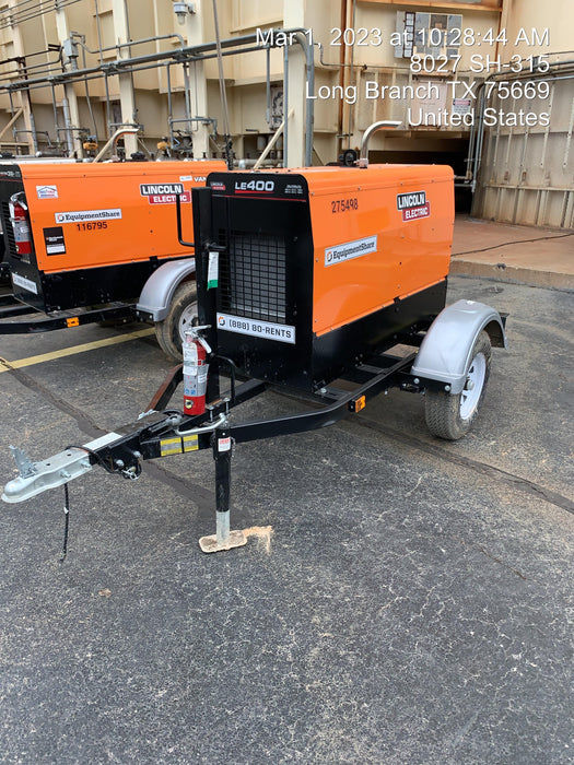 2022 Lincoln Electric LE400 Kubota V1505, Trlr, Cable Rack, Light Kit, ES Decals, T3