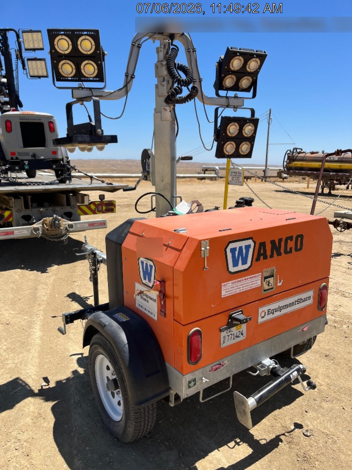 2024 Wanco WLTT-4MM4K Diesel, Deep Sea Controller, Shore Power Plug, Auto Start, (4) 350W LED Floodlights, 4kW Generator, 60 Gal Fuel Tank, 2" Ball, T3