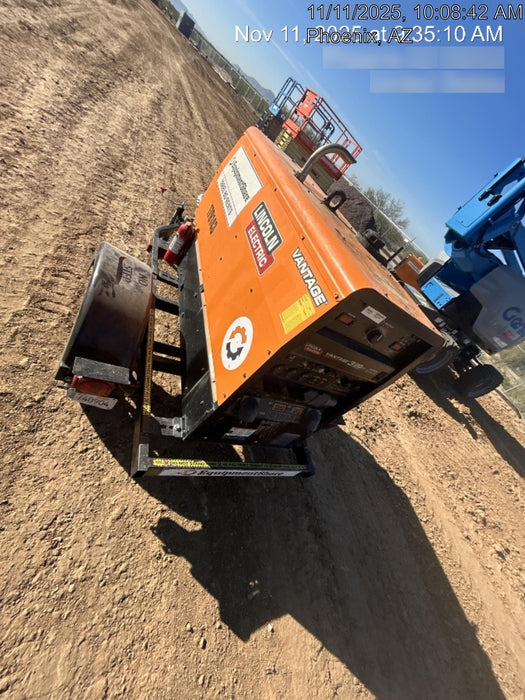 2021 Lincoln Electric Vantage 322 Vantage 322 Ready Pak 3 w/ Decals, ORANGE (includes trailer, cable rack, fender light kit) NO Telematics