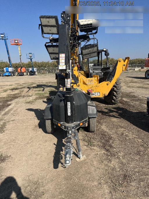 2021 Allmand NLV3GR (4) LED Light Fixture 350W, 23' Vertical Mast, 3kW Prime, Towable, Deep Sea L401, Leveling Jacks, Yanmar T4F 5.8hp