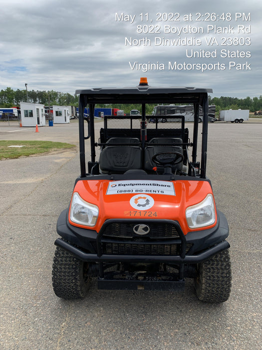 2021 Kubota RTV-X1140W-H Plastic Canopy, Windshield Acrylic Clear, LED Strobe Light, Wire Harness Kit, Back up Alarm