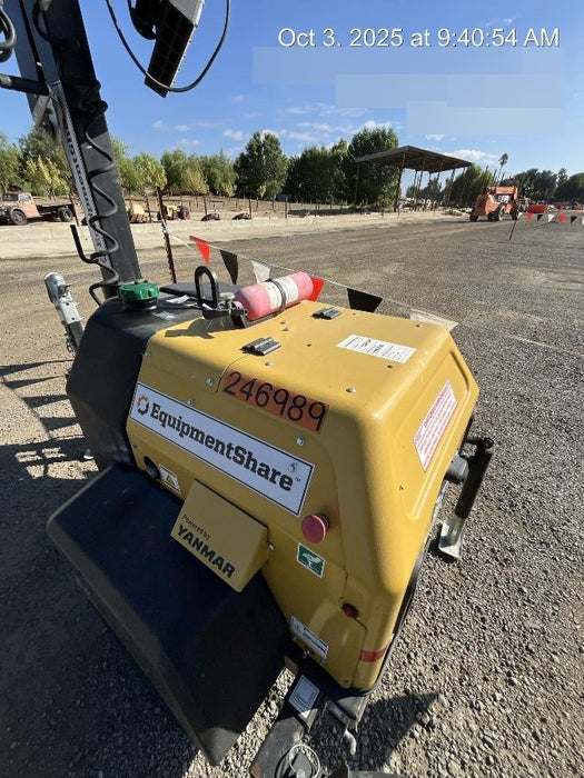 2022 Allmand NLV3GR (4) LED Light Fixture 350W, 23' Vertical Mast, 3kW Prime, Towable, ES Decals, T3