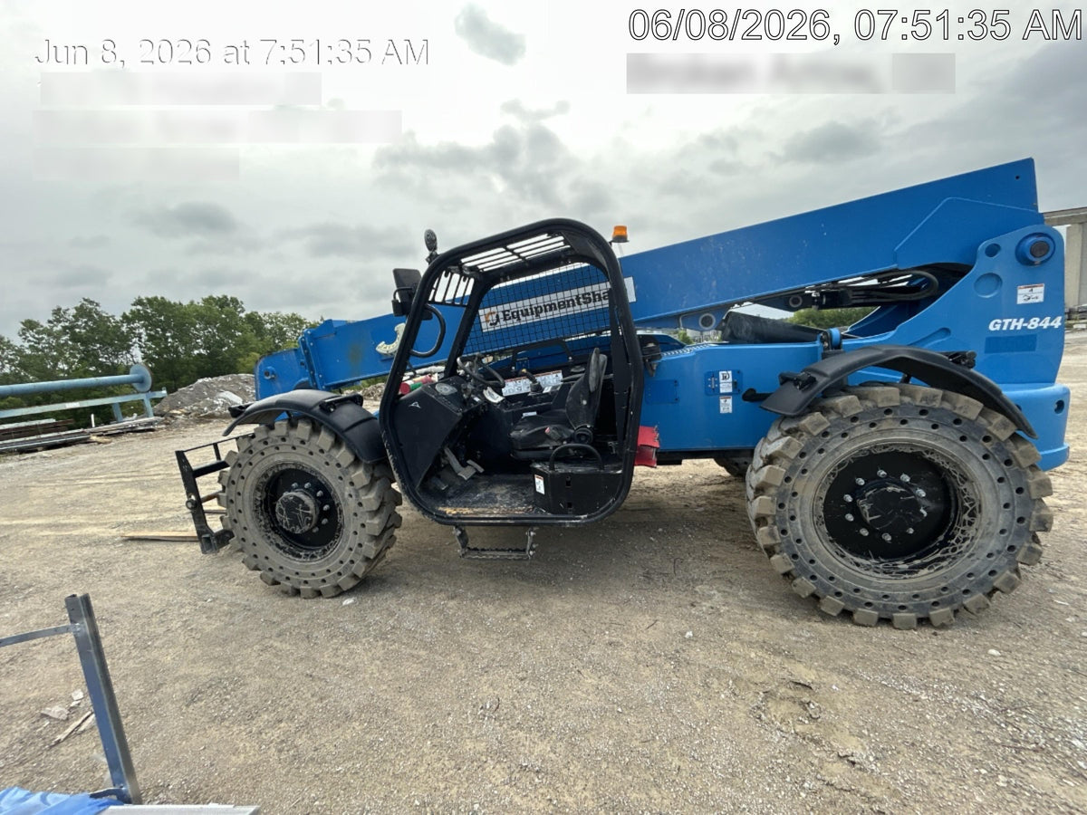 2018 Genie GTH-844 Genie GTH-844 w/ROPS, Work Lights, Solid Tires, RH Cab Mesh, Beacon, 60" Carriage and Forks