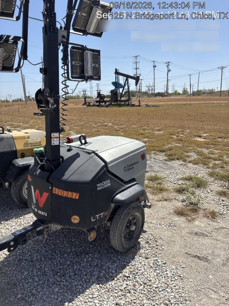 2024 Wacker Neuson LTT4 Diesel, Kohler KDW702, Deep Sea Controller, Auto Start, LED 320W, Bypass Outlet, T3
