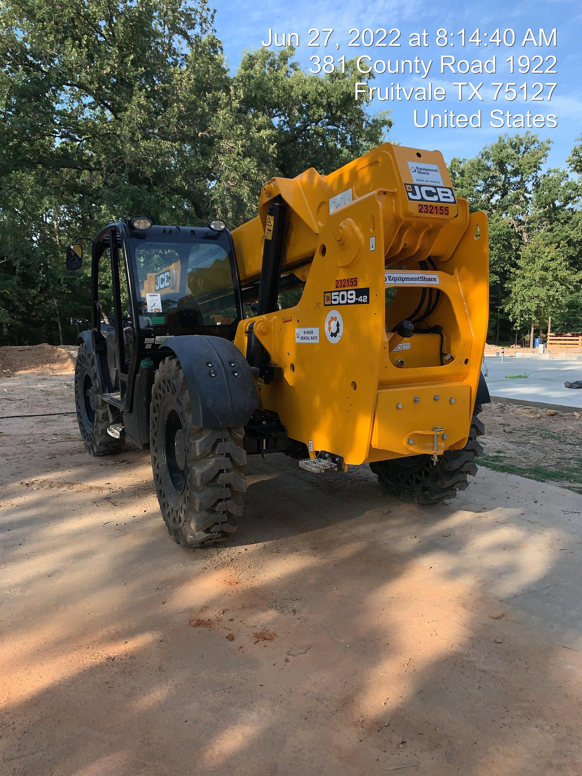 2022 JCB 509-42 74Hp Dsl, Canopy, Sld Tires, LED WL, Bcn, L Hook, EST