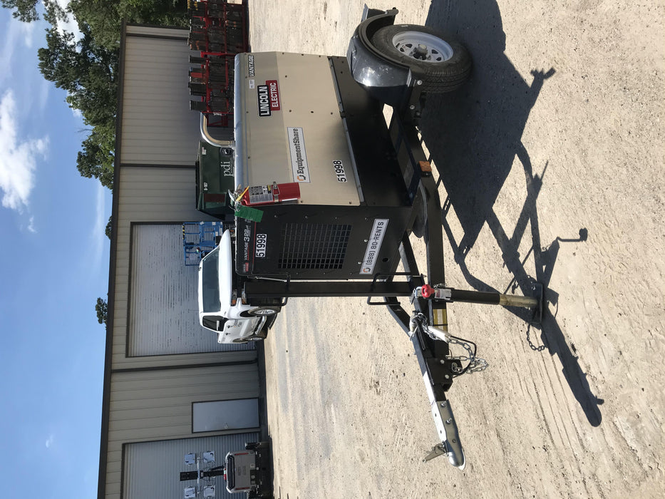 2019 Lincoln Electric Vantage 322 Welder Ready-Pak 3, Two wheel trailer, Fender and Light kit, Cable Rack
