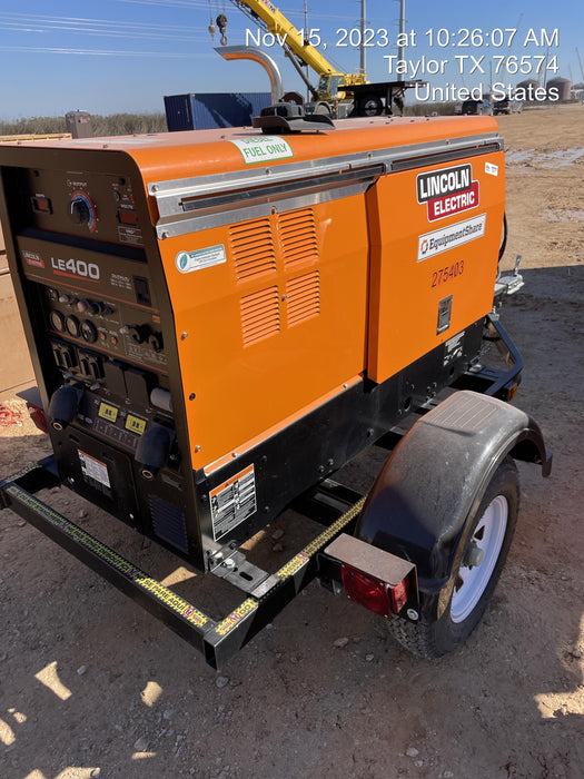 2022 Lincoln Electric LE400 Kubota V1505, Trlr, Cable Rack, Light Kit, ES Decals, T3