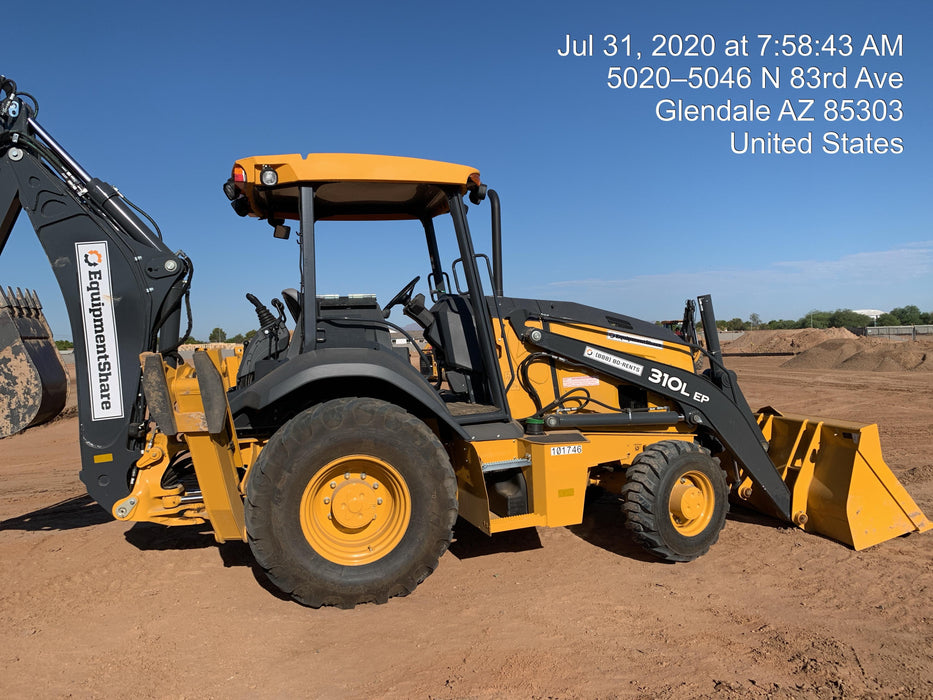 2020 John Deere 310LEP - Extendable Stick Canopy, 4WD, Extendable Stick, Pilot Controls, 2 Way Hydraulics, TAG Manual QC