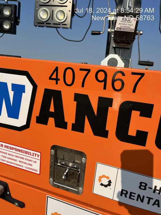 2024 Wanco WLTT-4MM4K Diesel, Deep Sea Controller, Shore Power Plug, Auto Start, (4) 350W LED Floodlights, 4kW Generator, 60 Gal Fuel Tank, 2" Ball, T3