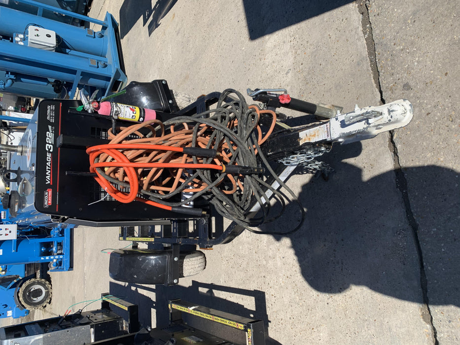 2019 Lincoln Electric Vantage 322 Welder Ready-Pak 3, Two wheel trailer, Fender and Light kit, Cable Rack