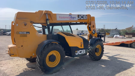 2019 JCB 506-36 Canopy, 74 HP, Foam Filled Tires, STD Worklight, Beacon, Aux Hydraulics, Lifting Eye, Back up Alarm 48" Carriage/48" Forks