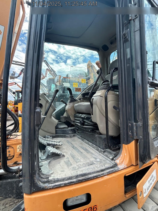 2017 Case CX80C CLOSED CAB, A/C,RUBBER TRACKS PADS,7'-2" ARM,THUMB