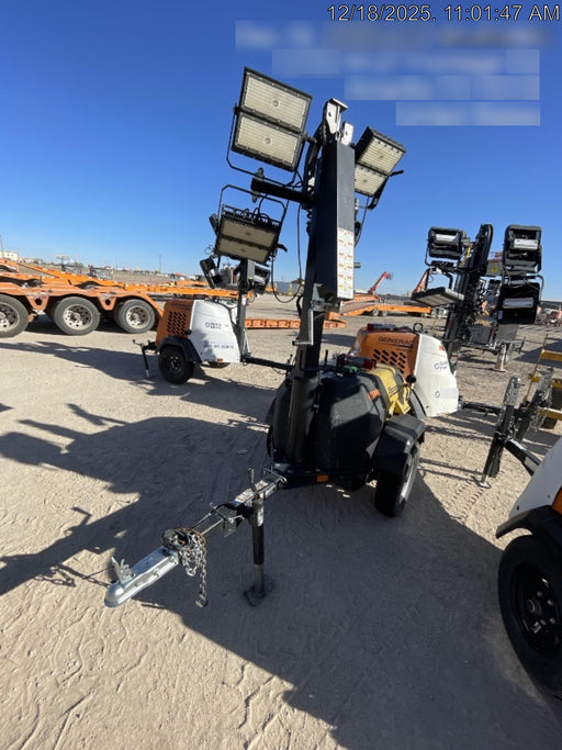 2022 Allmand NLV3GR (4) LED Light Fixture 350W, 23' Vertical Mast, 3kW Prime, Towable, ES Decals, T3