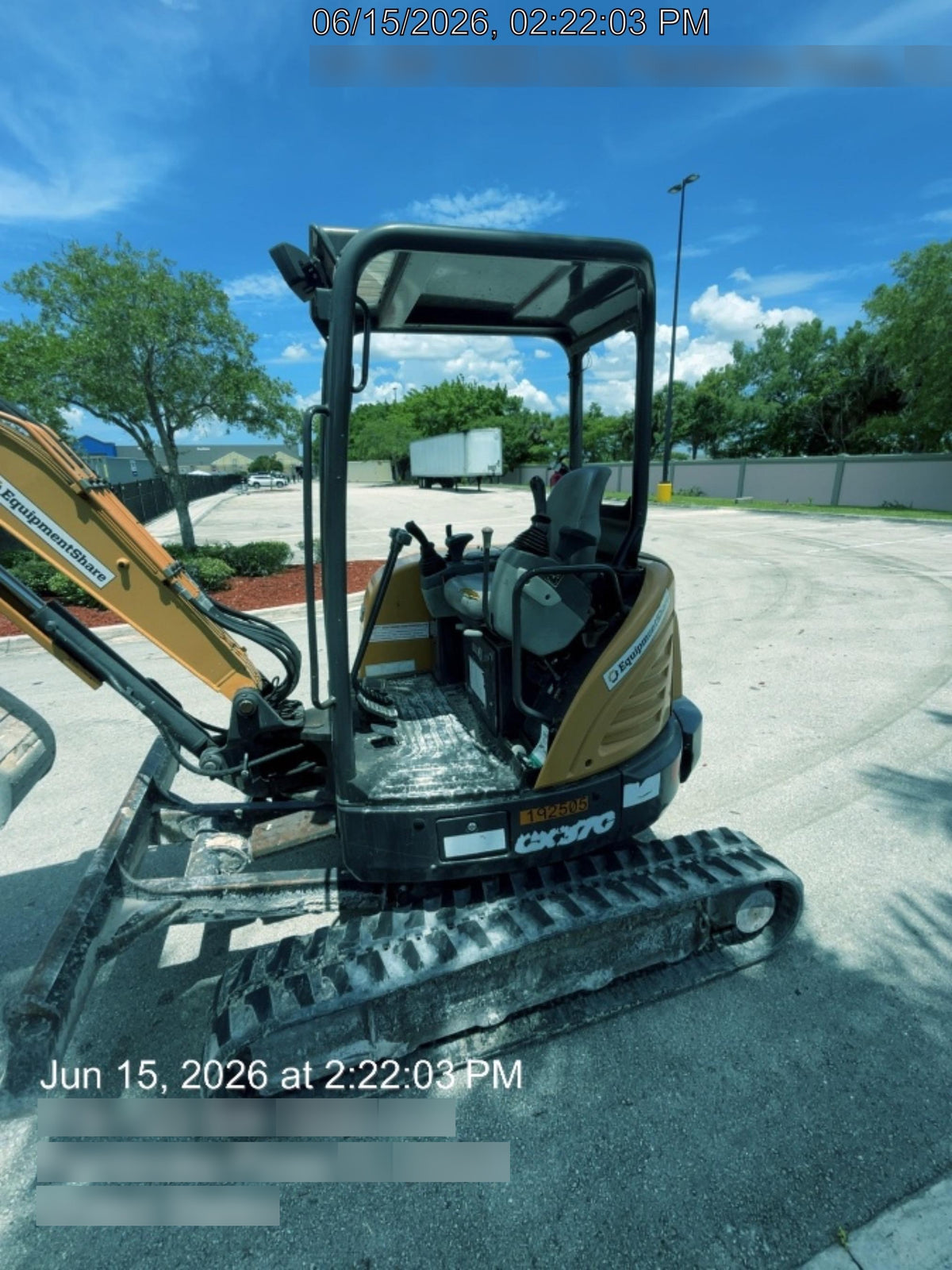 2018 Case CX37C ROPS, LONG ARM, RUBBER TRACKS, AUX HYD