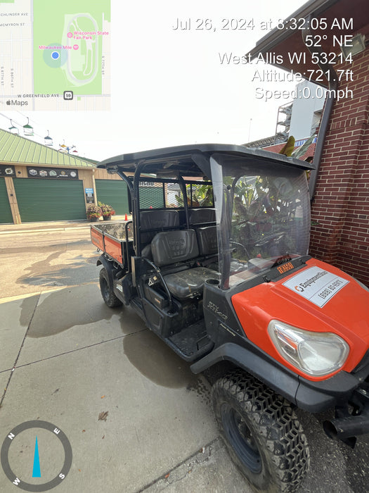 2020 Kubota RTV-X1140W-H 4WD utility cart -LED strobe -Windshield tempered glass -Plastic canopy -Wire harness kit -Backup alarm