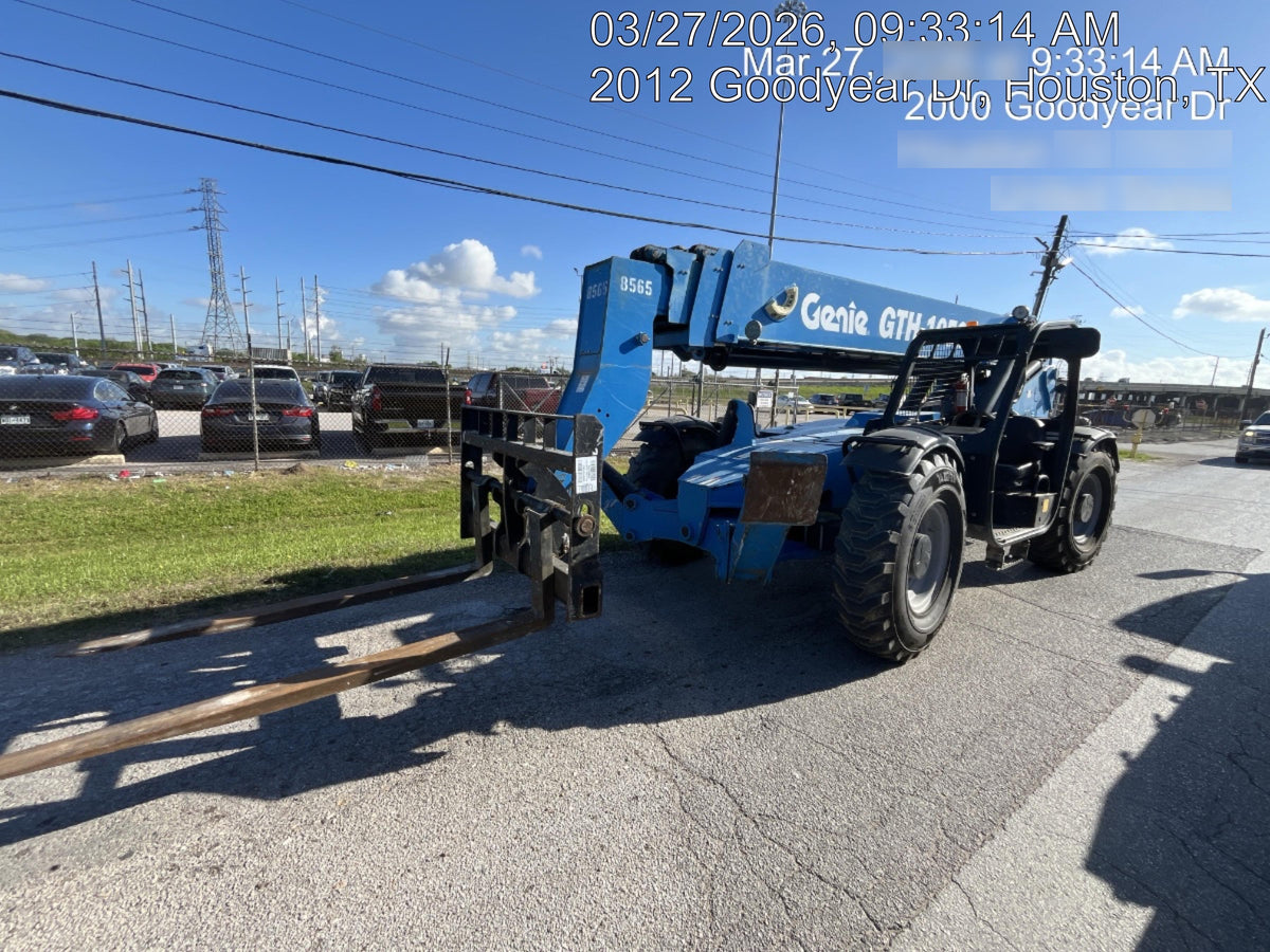 2018 Genie GTH-1056 Genie GTH-1056 w/Open ROPS, Solid Tires, Work Light/Beacon, 60" Carriage and Forks