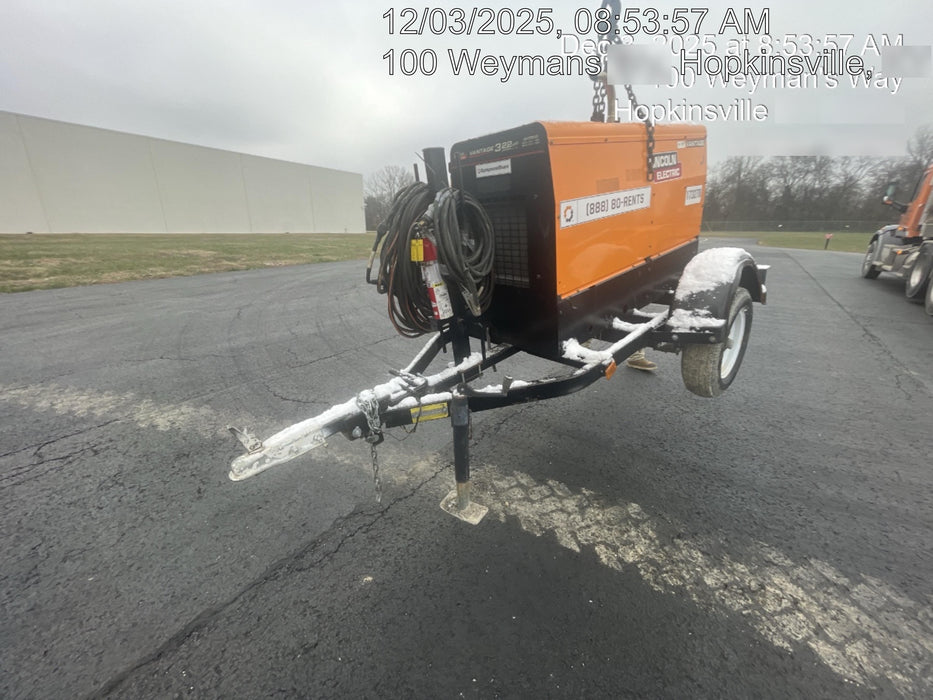 2021 Lincoln Electric Vantage 322 Vantage 322 Ready Pak 3 w/ Decals, ORANGE (includes trailer, cable rack, fender light kit) NO Telematics