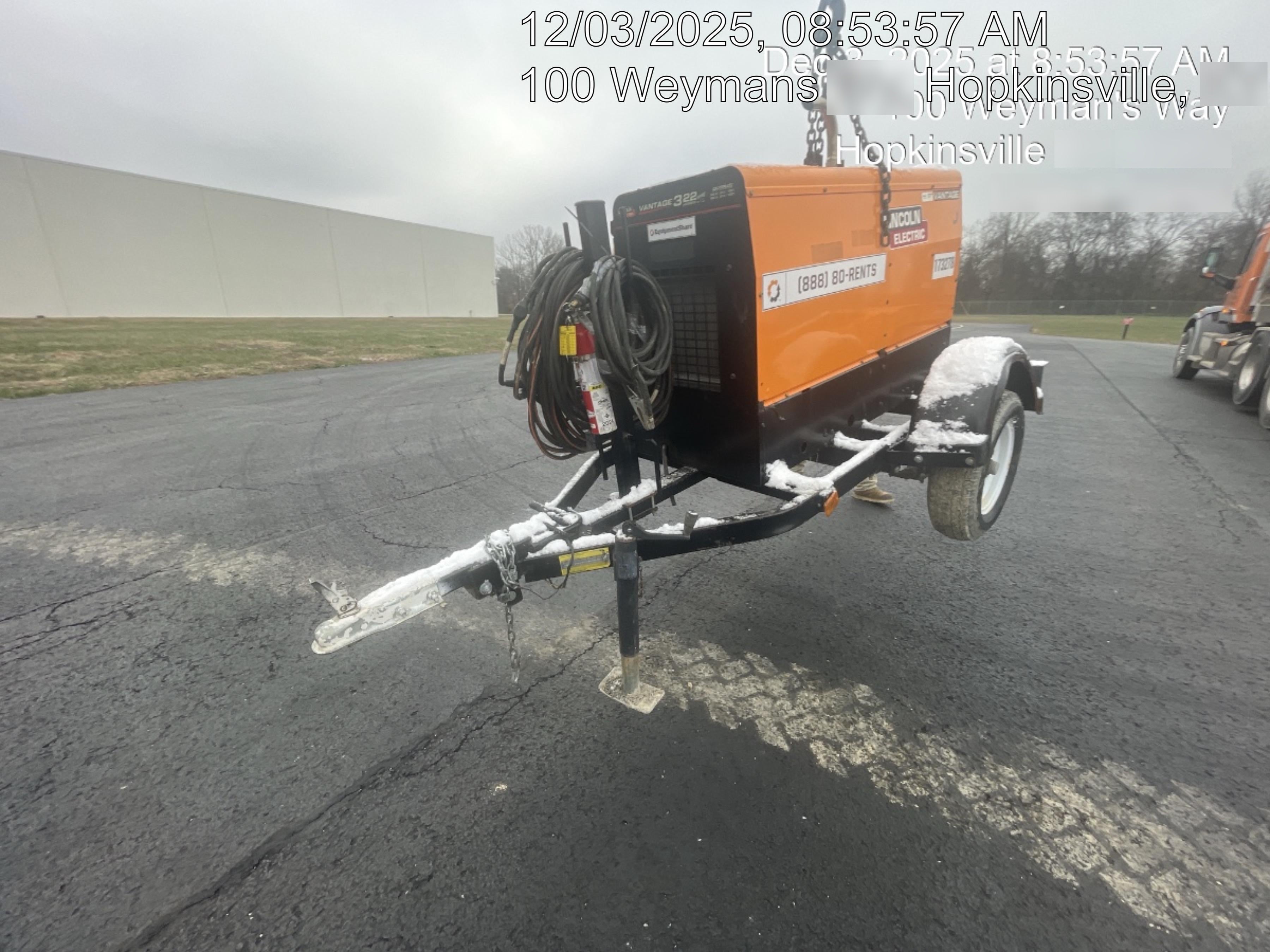 2021 Lincoln Electric Vantage 322 Vantage 322 Ready Pak 3 w/ Decals, ORANGE (includes trailer, cable rack, fender light kit) NO Telematics