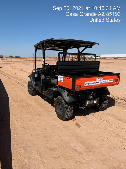 2021 Kubota RTV-X1140W-H Plastic Canopy, Windshield Acrylic Clear, LED Strobe Light, Wire Harness Kit, Back up Alarm