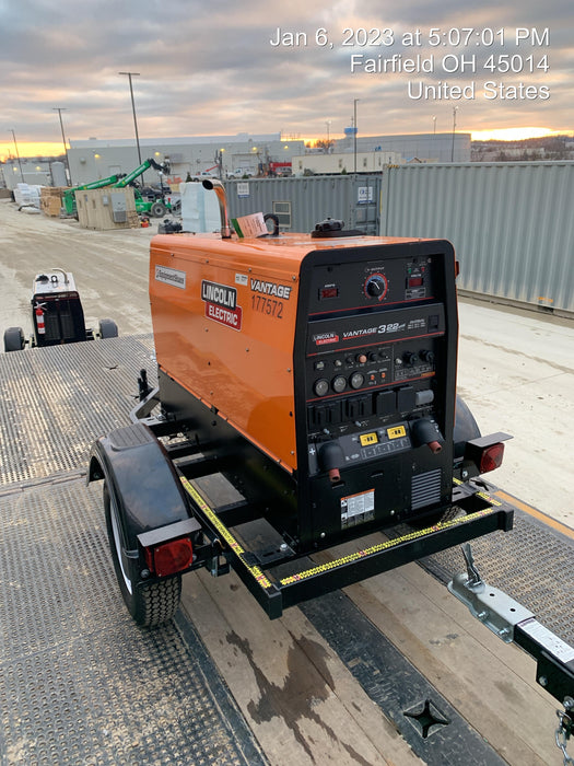 2021 Lincoln Electric Vantage 322 Vantage 322 Ready Pak 3 w/ Decals, ORANGE (includes trailer, cable rack, fender light kit) NO Telematics