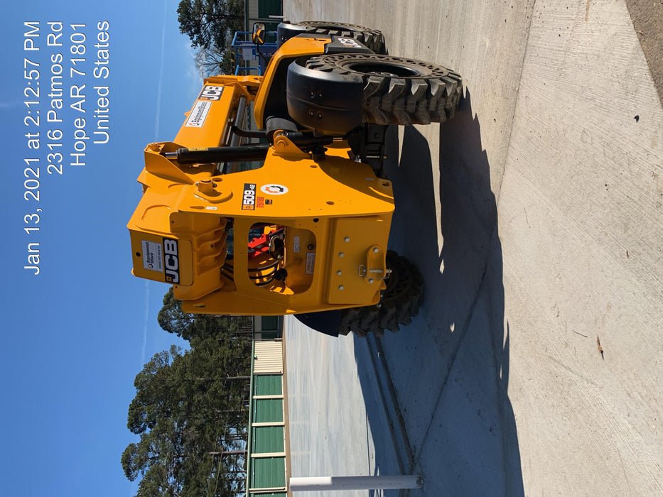 2020 JCB 509-42 Canopy, Solid Tires, Work Lights, Beacon, Aux Hydraulics, Back up Alarm, Lifting Eye, ES Decals