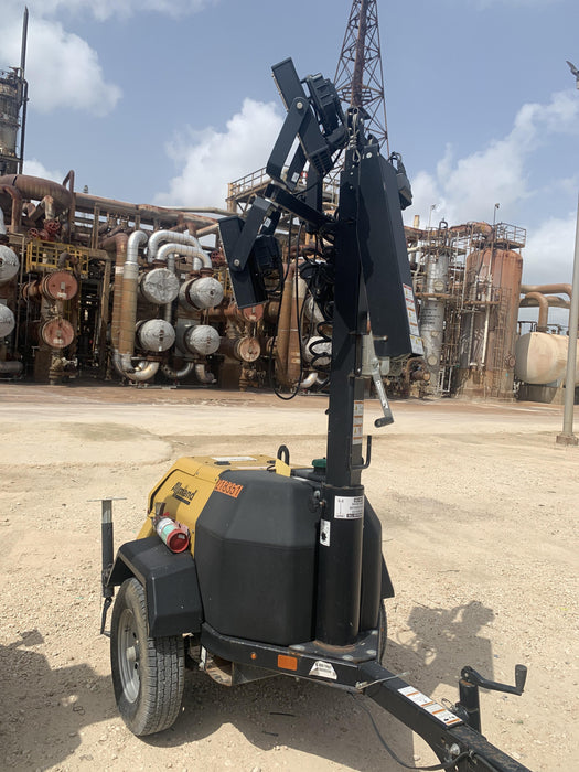 2022 Allmand NLV3GR (4) LED Light Fixture 350W, 23' Vertical Mast, 3kW Prime, Towable, Deep Sea L401, Leveling Jacks, Yanmar T4F 5.8hp