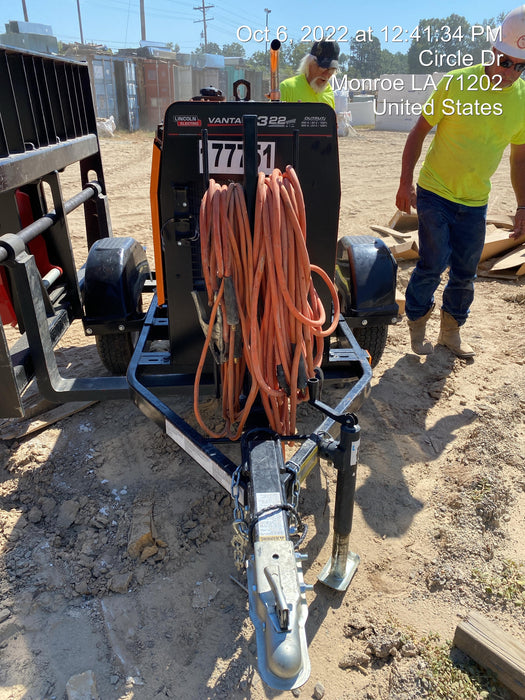 2021 Lincoln Electric Vantage 322 Vantage 322 Ready Pak 3 w/ Decals, ORANGE (includes trailer, cable rack, fender light kit) NO Telematics