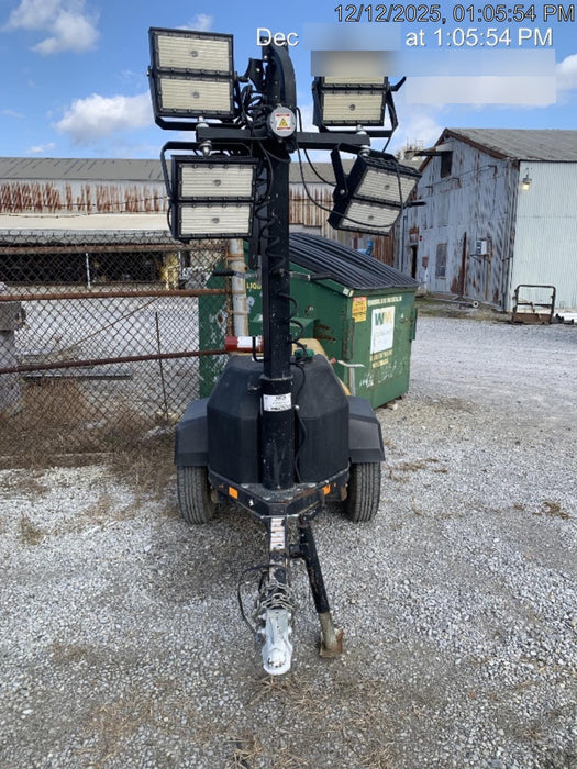 2022 Allmand NLV3GR (4) LED Light Fixture 350W, 23' Vertical Mast, 3kW Prime, Towable, Deep Sea L401, Leveling Jacks, Yanmar T4F 5.8hp